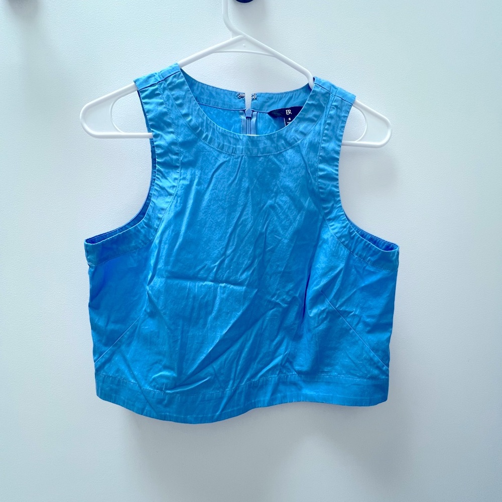 Banana Republic Crop Blue Sleeveless Top - Size S - EUC